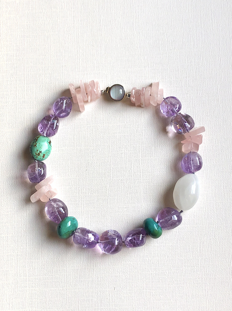 Amethyst & Jade Necklace