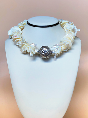 Mother-of-Pearl Sterling Silver Necklace