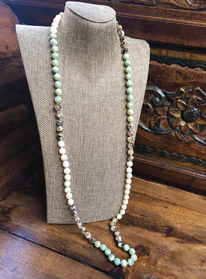 Mother-of-Pearl Mosaic Shell Wrap Necklace