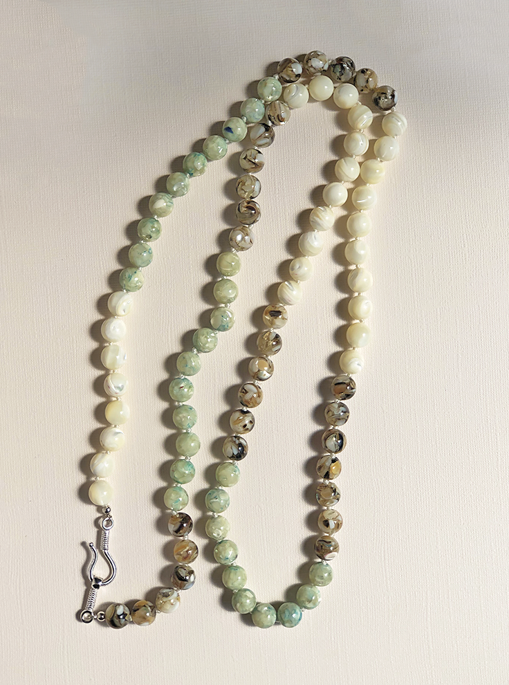 Mother-of-Pearl & Shell Wrap Necklace