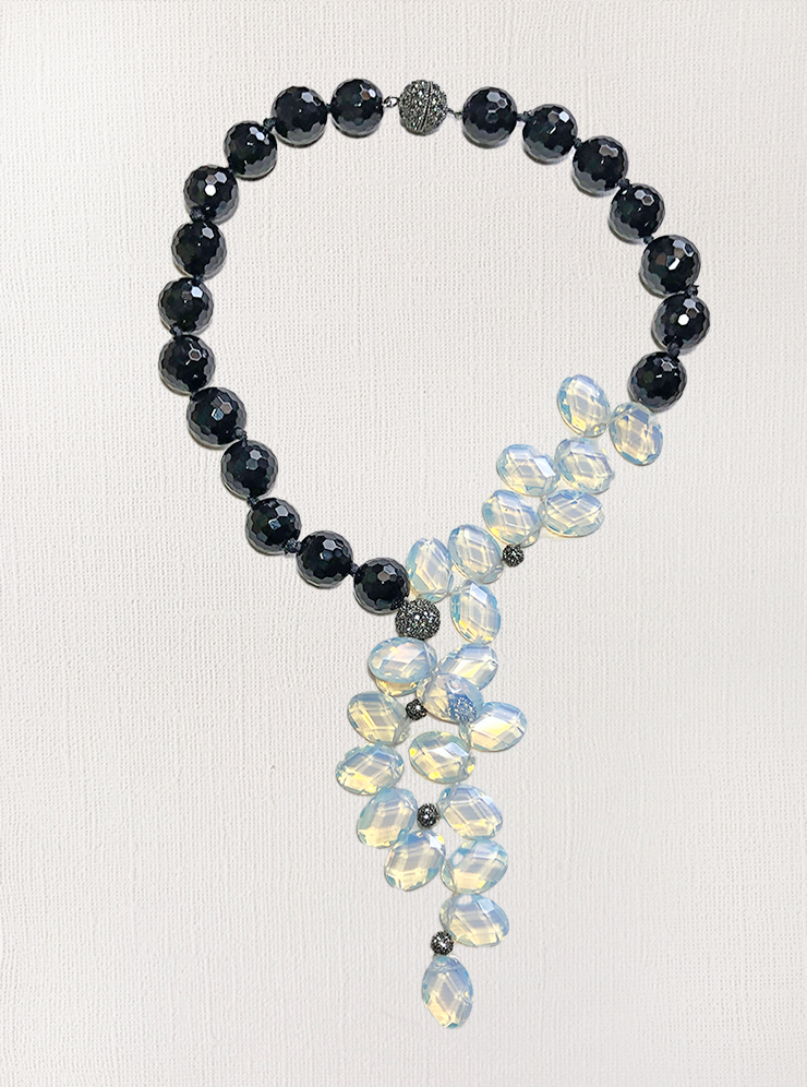 Onyx & Sea Opal Signature Strands Necklace