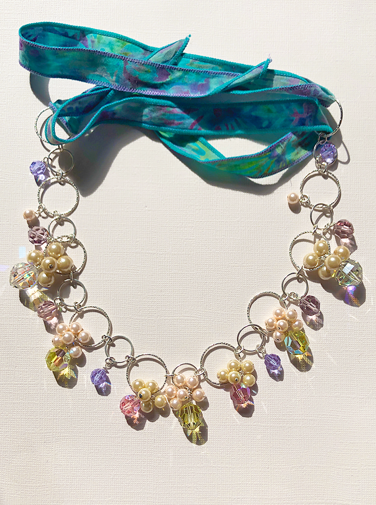 Swarovski Sterling Silver Ribbon Choker