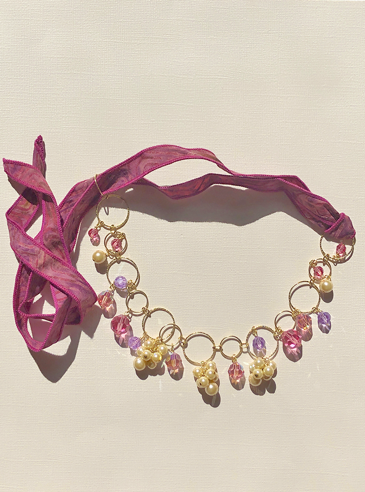 Swarovski Ribbon Vermeil Choker