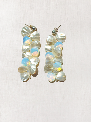 Mother-of-Pearl Sea Opal Earrings