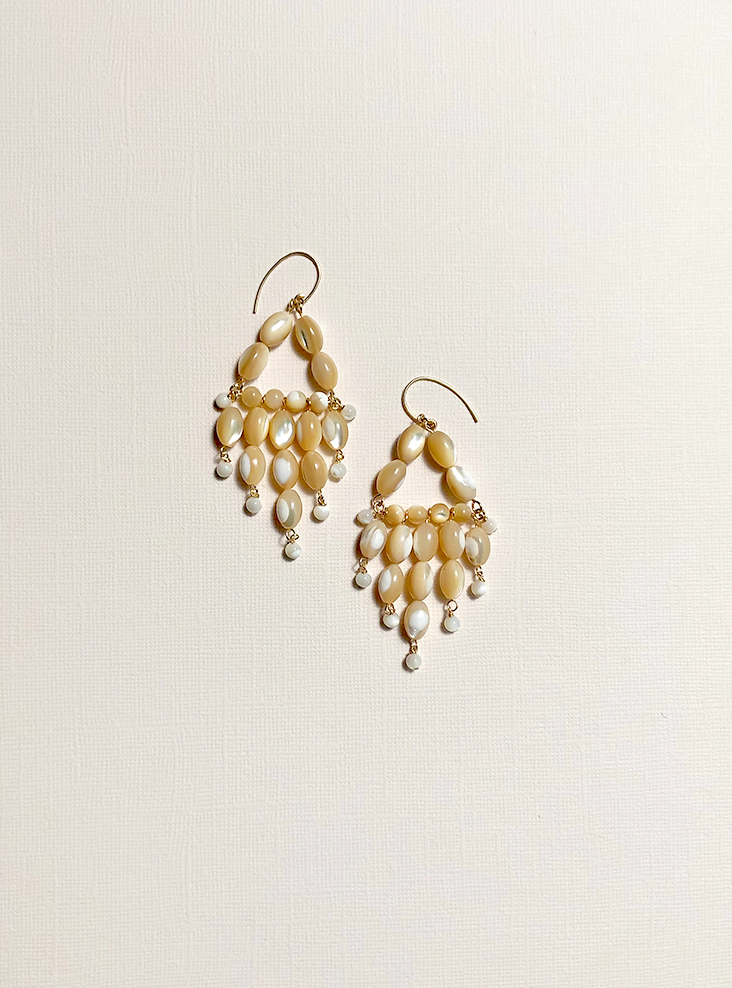 Mother-of-Pearl Chandelier Earrings